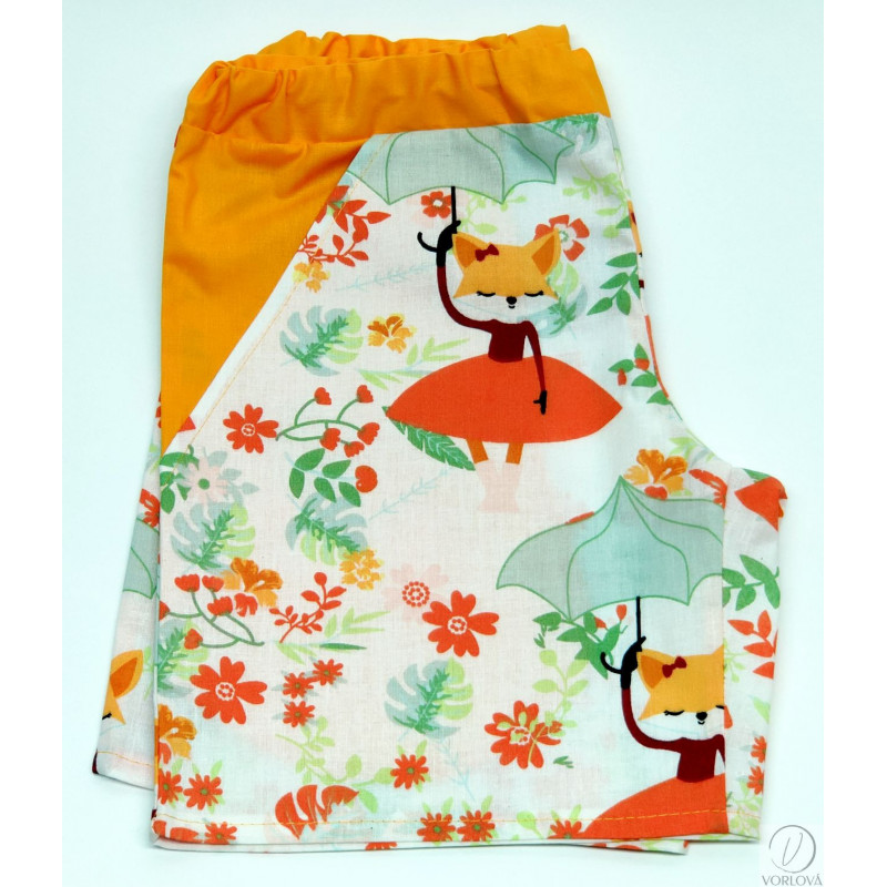 Shorts with foxes, size 98 - 122